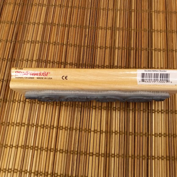 Stampendous Mitten Border Rubber Stamp Winter Christmas Holiday 1999 - Picture 4 of 5